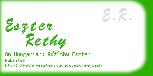 eszter rethy business card